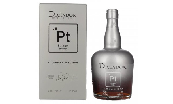 Dictador PLATINUM Colombian Aged Rum 40% Vol. 0,7l dovanų dėžutėje