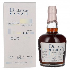 Dictador RIMA 1 16 Years Old AMERICAN OAK Cask Vintage 2006 42% Vol. 0,7l dovanų dėžutėje