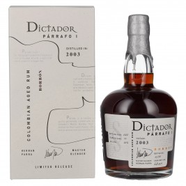 Dictador PÁRRAFO I 19 Years Old BORBÓN Vintage 2003 50% Vol. 0,7l dovanų dėžutėje