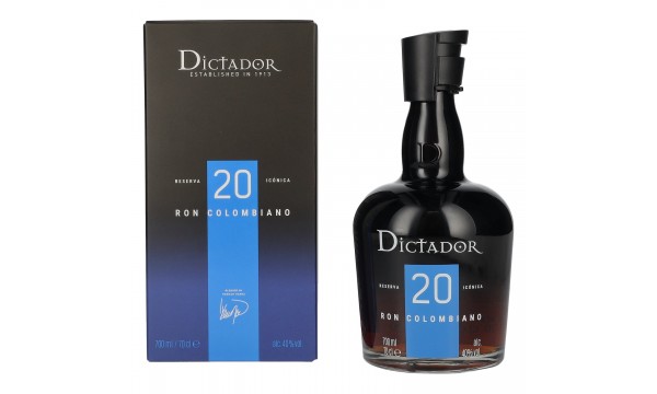 Dictador 20 Years Old Reserva Icónica Ron Colombiano 40% Vol. 0,7l dovanų dėžutėje