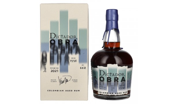 Dictador OBRA VINTAGE 25 Years Old SHERRY CASK Rum 1998 44% Vol. 0,7l dovanų dėžutėje