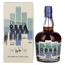 Dictador OBRA VINTAGE 20 Years Old SHERRY CASK Rum 2003 40% Vol. 0,7l dovanų dėžutėje