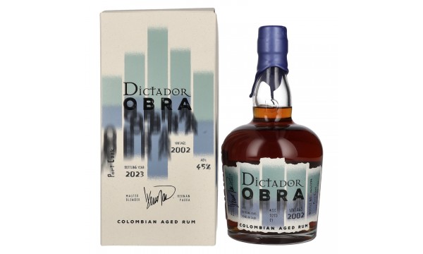 Dictador OBRA VINTAGE 21 Years Old PORT CASK Rum 2002 45% Vol. 0,7l dovanų dėžutėje