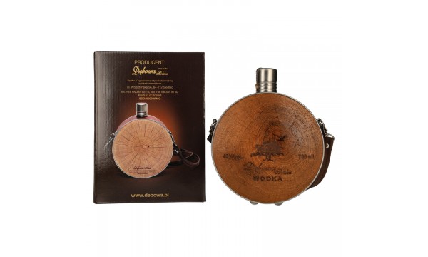 Debowa Vodka Jägerflasche su dirželiu 40% Vol. 0,7l dovanų dėžutėje