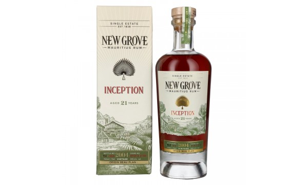 New Grove INCEPTION 21 Years Old Mauritius Rum Vintage 2004 50% Vol. 0,7l dovanų dėžutėje