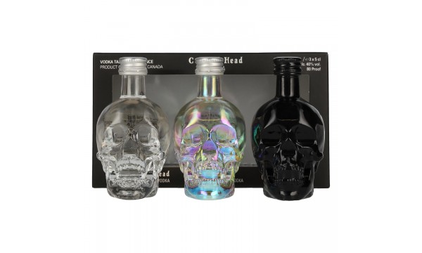 Crystal Head Vodka Set 40% Vol. 3x0,05l dovanų dėžutėje