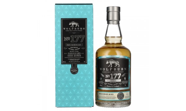 Wolfburn N°177 Single Malt Scotch Whisky Small Batch Release 46% Vol. 0,7l dovanų dėžutėje