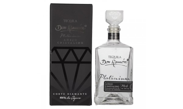 Don Ramón Platinum Añejo Cristalino 100% Agave 35% Vol. 0,7l dovanų dėžutėje