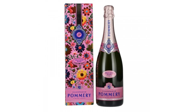 Pommery Brut Rosé Champagne 12,5% Vol. 0,75l dovanų dėžutėje, briutas Pommery Brut Rosé Champagne 12,5% Vol. 0,75l dovanų dėžutėje, briutas