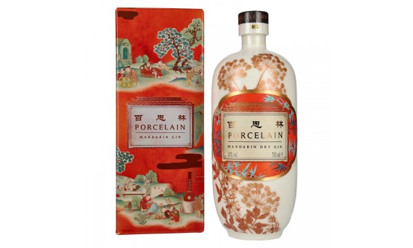 Porcelain Shanghai MANDARIN Dry Gin 43% Vol. 0,7l dovanų dėžutėje