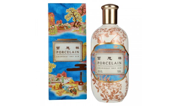 Porcelain Shanghai Dry Gin 43% Vol. 0,7l dovanų dėžutėje