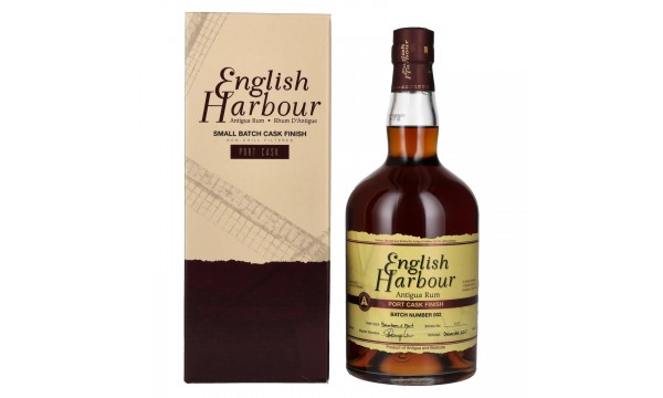 English Harbour PORT CASK FINISH Small Batch Antigua Rum Batch 002 46% Vol. 0,7l dovanų dėžutėje