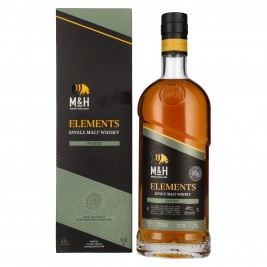 M&H ELEMENTS Peated Single Malt Whisky 46% Vol. 0,7l dovanų dėžutėje