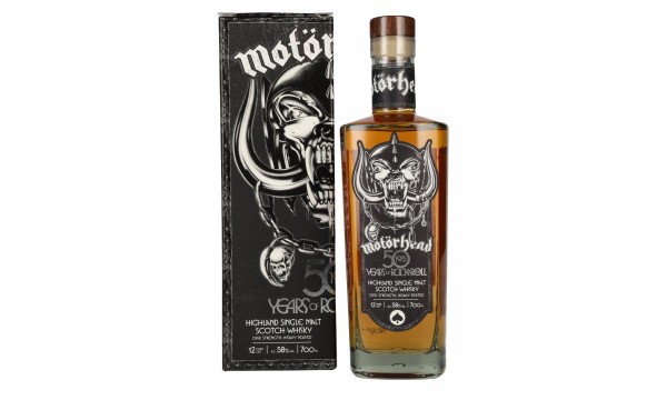 Motörhead 50 Years of Rock & Roll Highland Single Malt Scotch Whisky 58% Vol. 0,7l dovanų dėžutėje