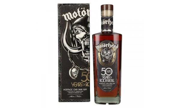 Motörhead 50 Years of Rock & Roll Heritage Cask Dark Rum 40% Vol. 0,7l dovanų dėžutėje