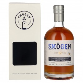 SMÖGEN 12 Years Old Distillery Estate Barley Swedish Single Malt Whisky 56,6% Vol. 0,5l dovanų dėžutėje