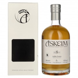 ASKEIM 8 Years Old Golden Promise Swedish Single Malt Whisky 57,7% Vol. 0,5l dovanų dėžutėje