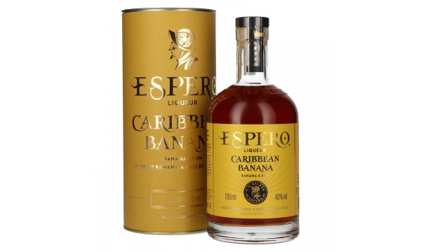 Ron Espero Caribbean Banana Rum Liqueur 40% Vol. 0,7l dovanų dėžutėje