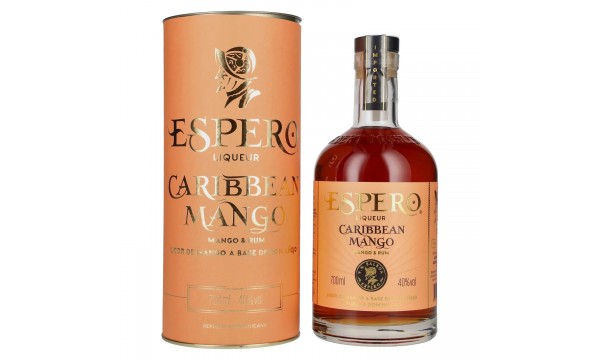 Ron Espero Caribbean Mango & Rum Liqueur 40% Vol. 0,7l dovanų dėžutėje Ron Espero Caribbean Mango & Rum Liqueur 40% Vol. 0,7l dovanų dėžutėje