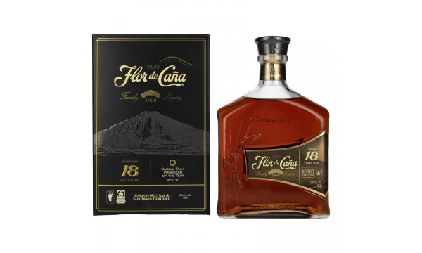 Flor de Caña Centenario 18 Years Old 40% Vol. 0,7l dovanų dėžutėje
