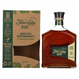 Flor de Caña ECO Rum 40% Vol. 0,7l dovanų dėžutėje
