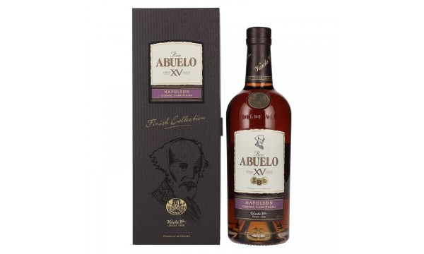 Ron Abuelo Añejo XV Años NAPOLEON Cognac Cask Finish 40% Vol. 0,7l dovanų dėžutėje Ron Abuelo Añejo XV Años NAPOLEON Cognac Cask Finish 40% Vol. 0,7l dovanų dėžutėje