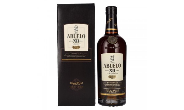Ron Abuelo Añejo XII Años TWO OAKS Double Matured 40% Vol. 0,7l dovanų dėžutėje