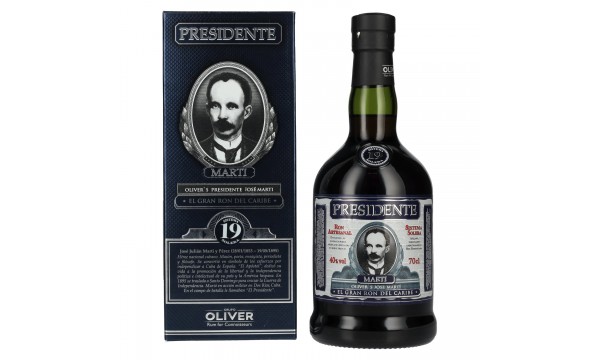Presidente Marti 19 Sistema Solera 40% Vol. 0,7l dovanų dėžutėje