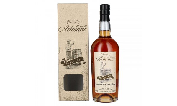 El Ron del Artesano 8 Años Ruby Port Cask Finish Panama Rum 43,4% Vol. 0,7l dovanų dėžutėje El Ron del Artesano 8 Años Ruby Port Cask Finish Panama Rum 43,4% Vol. 0,7l dovanų dėžutėje
