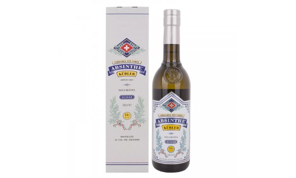Kübler Absinthe 53% Vol. 0,5l dovanų dėžutėje