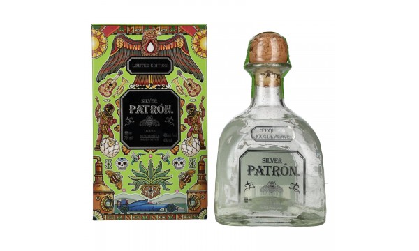 Patrón Tequila Silver x Sergio Pérez Mexican Tin Limited Edition 40% Vol. 0,7l metalinėje dėžutėje