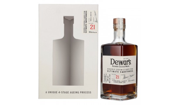 Dewar's 21 Years Old Double Double Aged Blended Scotch Whisky 46% Vol. 0,5l dovanų dėžutėje