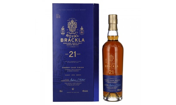 Royal Brackla 21 Years Old Sherry Cask Finish Highland Single Malt 46% Vol. 0,7l dovanų dėžutėje