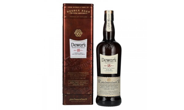 Dewar's 18 Years Old Double Aged Blended Scotch Whisky 40% Vol. 0,7l dėžutėje iš skardos