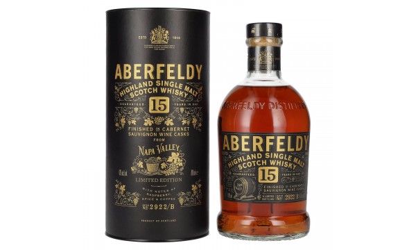 Aberfeldy 15 Years Old Red Wine Casks NAPA VALLEY 43% Vol. 0,7l dovanų dėžutėje