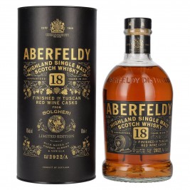Aberfeldy 18 Years Old Red Wine Casks BOLGHERI 43% Vol. 0,7l dovanų dėžutėje