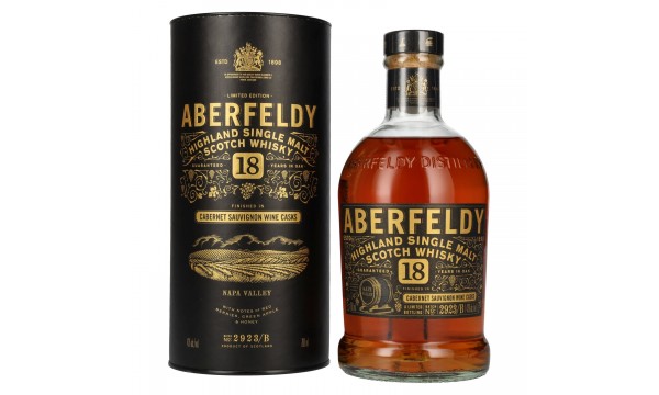 Aberfeldy 18 Years Old Cabernet Sauvignon Wine Casks NAPA VALLEY 43% Vol. 0,7l dovanų dėžutėje