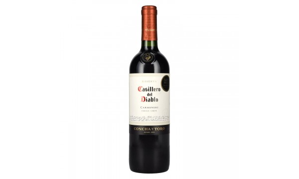 Concha y Toro Casillero del Diablo CARMENERE Reserva 2022 13,5% Vol. 0,75l, sausas