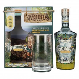 VINICIUS Premium Cachaca Prata 42% Vol. 0,7l dovanų dėžutėje su stiklu