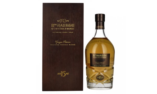 Nardini Grappa Riserva 15 ANNI 45% Vol. 0,7l medinėje dėžėje