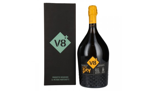 V8+ SANDRO Prosecco Extra Dry DOC 11% Vol. 1,5l dovanų dėžutėje, pusiau sausas