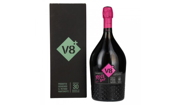 V8+ LELE Prosecco Rosé Brut Millesimato DOC 2022 11% Vol. 1,5l dovanų dėžutėje, briutas V8+ LELE Prosecco Rosé Brut Millesimato DOC 2022 11% Vol. 1,5l dovanų dėžutėje, briutas