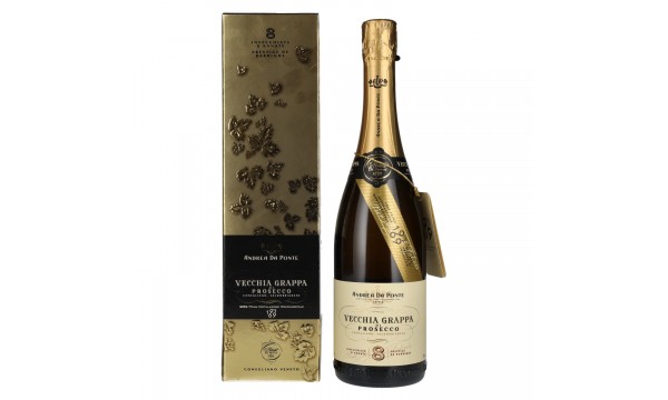 Andrea Da Ponte Vecchia Grappa di Prosecco 8 Annate 42% Vol. 0,7l dovanų dėžutėje