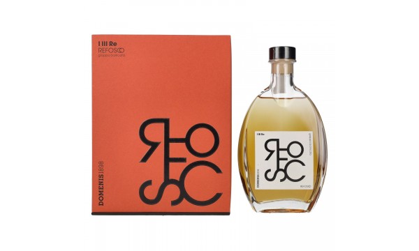 Domenis 1898 I III RE REFOSCO grappa invecchiata barricata 40% Vol. 0,7l dovanų dėžutėje