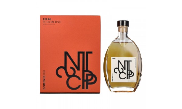 Domenis 1898 I III RE SCHIOPPETTINO grappa invecchiata barricata 40% Vol. 0,7l dovanų dėžutėje