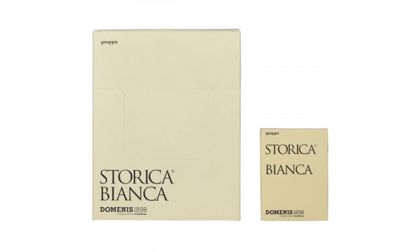 Domenis 1898 STORICA BIANCA Grappa 50% Vol. 10x10x0,05l dovanų dėžutėje