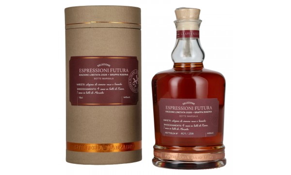 Marzadro ESPRESSIONI FUTURA Grappa 2026 44% Vol. 0,7l dovanų dėžutėje