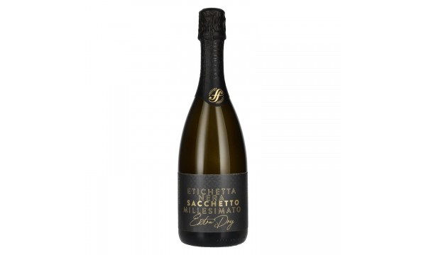 Sacchetto Spumante Etichetta Nera Extra Dry Millesimato 2025 11% Vol. 0,75l, pusiau sausas Sacchetto Spumante Etichetta Nera Extra Dry Millesimato 2025 11% Vol. 0,75l, pusiau sausas