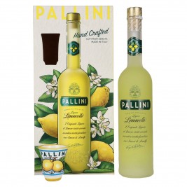 Pallini Limoncello Liqueur 26% Vol. 0,5l dovanų dėžutėje su keramikine taure