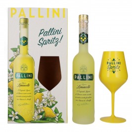 Pallini Limoncello Liqueur 26% Vol. 0,5l dovanų dėžutėje su taure